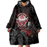 Serbian Empire Wearable Blanket Hoodie Knight With Emblem Double Eagle - Wonder Print Shop