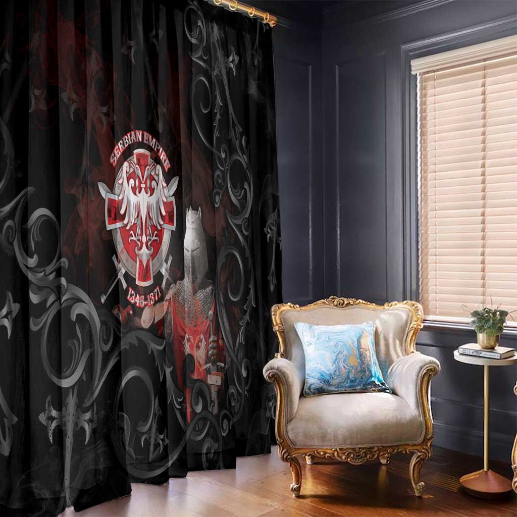 Serbian Empire Window Curtain Knight With Emblem Double Eagle - Wonder Print Shop