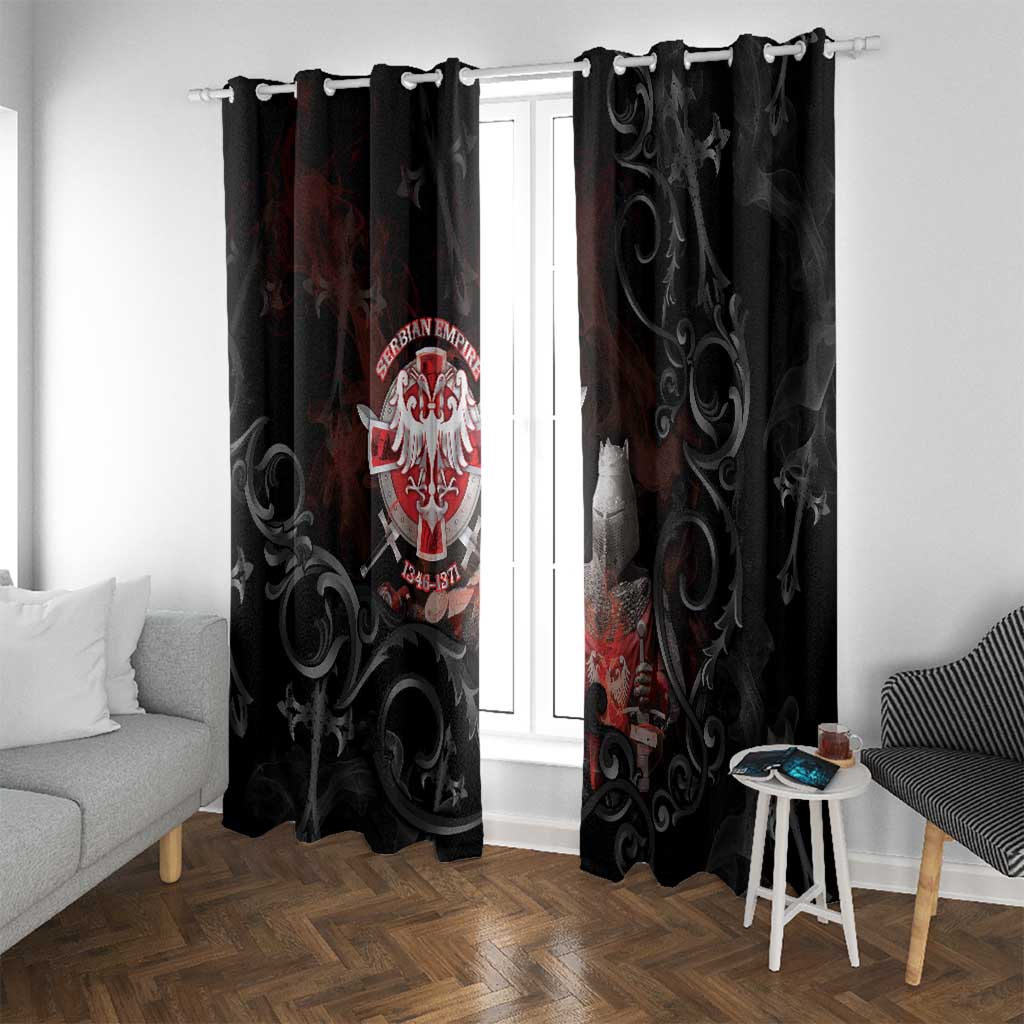 Serbian Empire Window Curtain Knight With Emblem Double Eagle - Wonder Print Shop