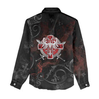 Serbian Empire Women Casual Shirt Knight With Emblem Double Eagle - Wonder Print Shop