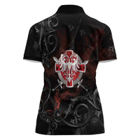Serbian Empire Women Polo Shirt Knight With Emblem Double Eagle - Wonder Print Shop