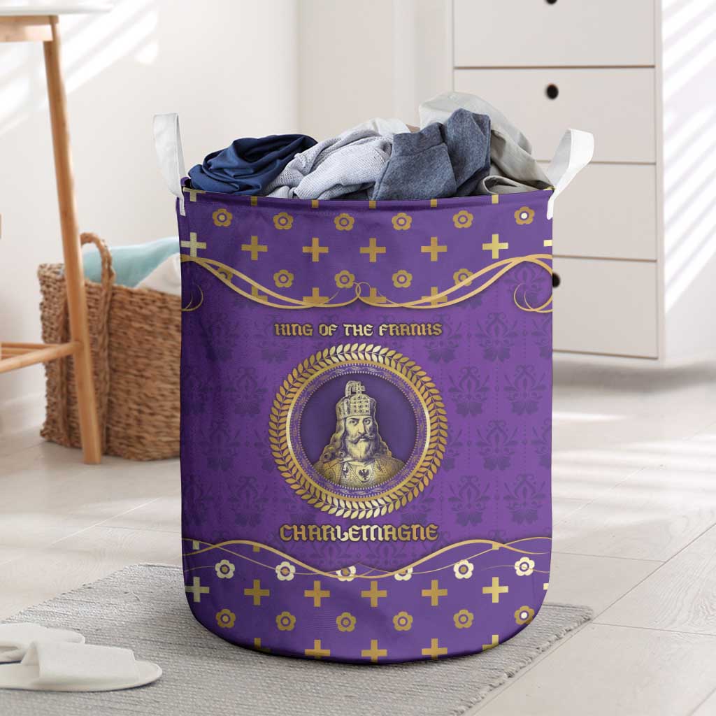 Carolingian Empire Laundry Basket Charlemagne King Of The Franks - Wonder Print Shop