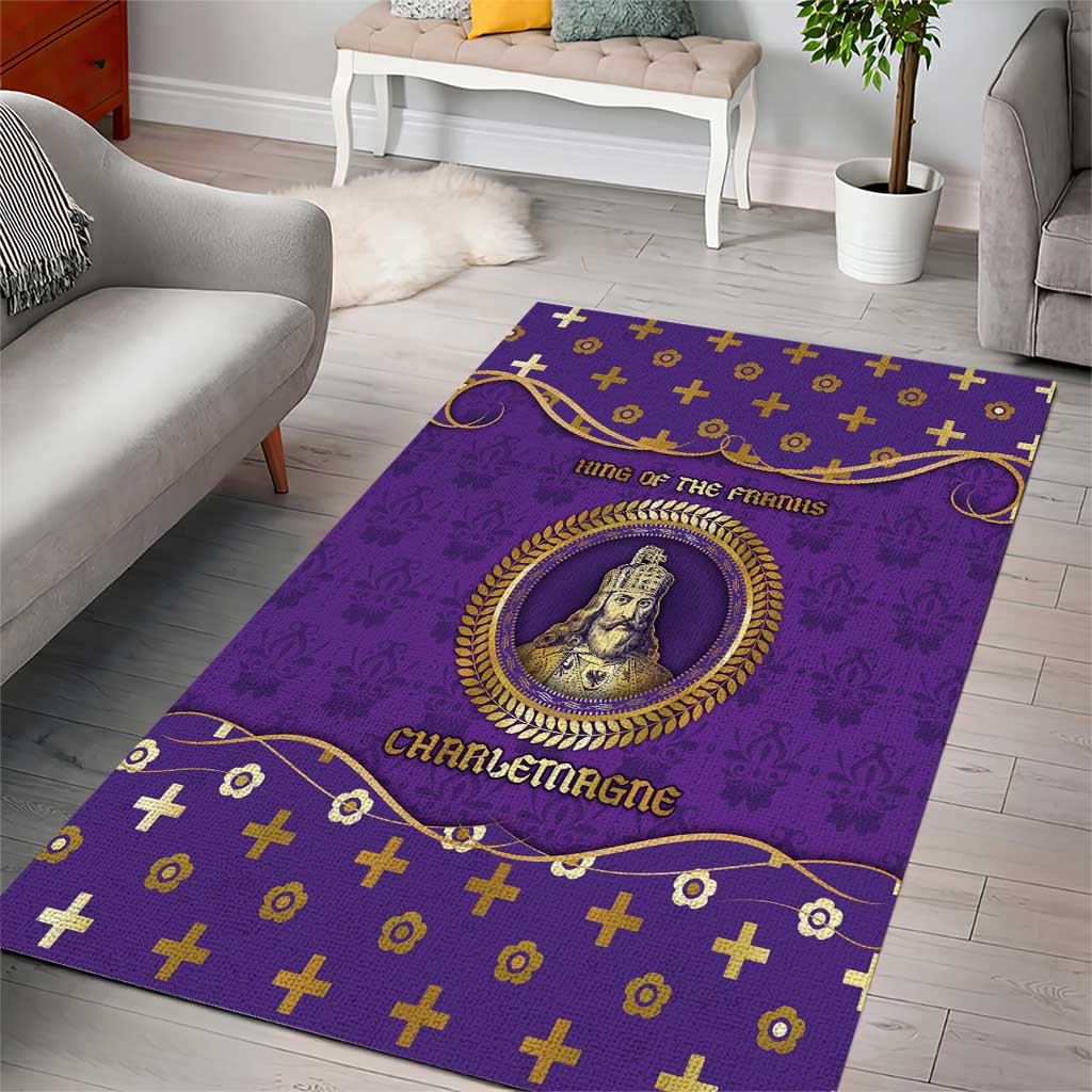 Carolingian Empire Area Rug Charlemagne King Of The Franks - Wonder Print Shop