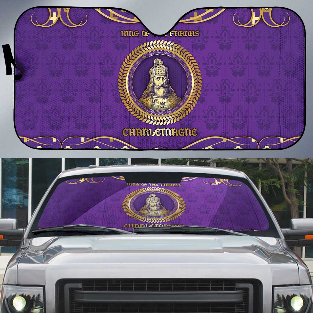 Carolingian Empire Auto Sun Shade Charlemagne King Of The Franks - Wonder Print Shop