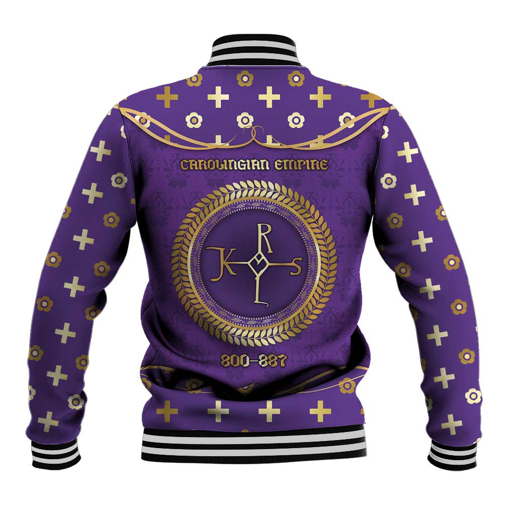 Carolingian Empire Baseball Jacket Charlemagne King Of The Franks - Wonder Print Shop