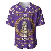 Carolingian Empire Baseball Jersey Charlemagne King Of The Franks - Wonder Print Shop