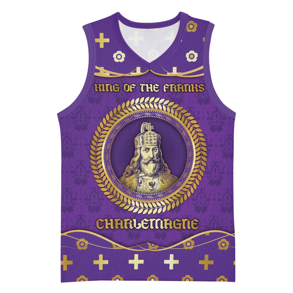 Carolingian Empire Basketball Jersey Charlemagne King Of The Franks - Wonder Print Shop