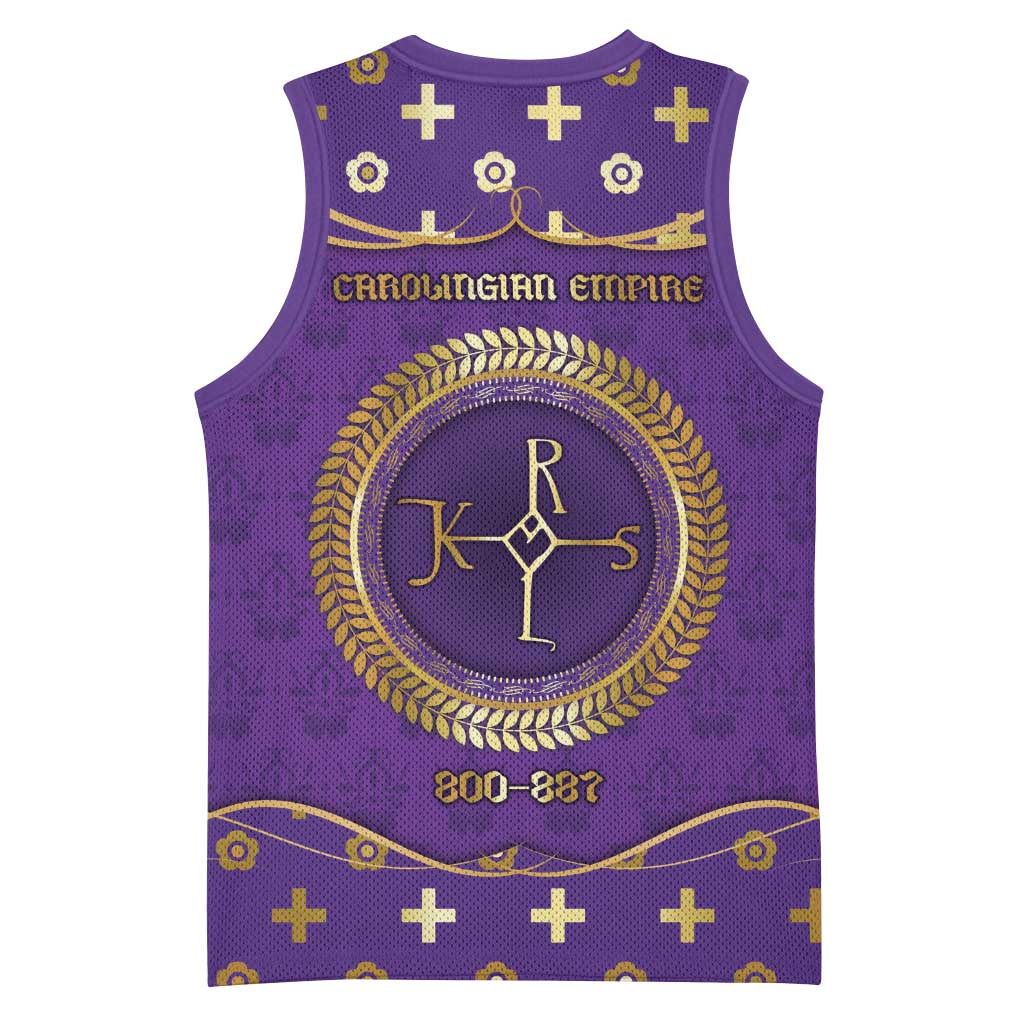Carolingian Empire Basketball Jersey Charlemagne King Of The Franks - Wonder Print Shop