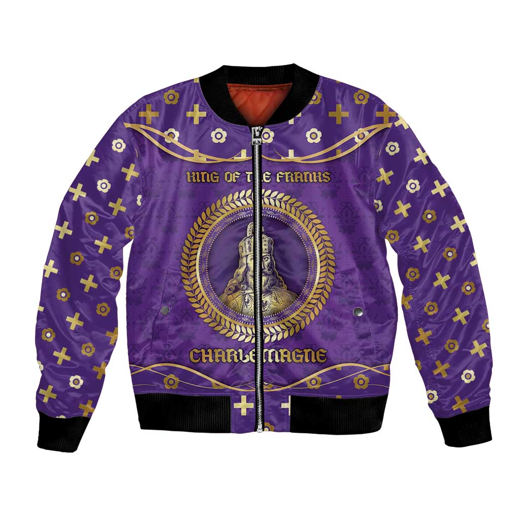 Carolingian Empire Bomber Jacket Charlemagne King Of The Franks - Wonder Print Shop