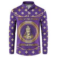 Carolingian Empire Button Sweatshirt Charlemagne King Of The Franks - Wonder Print Shop