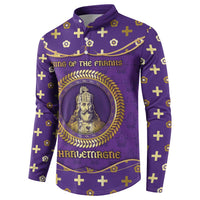 Carolingian Empire Button Sweatshirt Charlemagne King Of The Franks - Wonder Print Shop