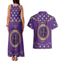 Carolingian Empire Couples Matching Tank Maxi Dress and Hawaiian Shirt Charlemagne King Of The Franks - Wonder Print Shop