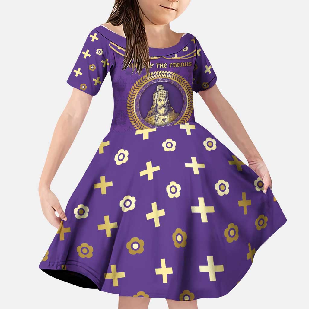 Carolingian Empire Family Matching Off Shoulder Maxi Dress and Hawaiian Shirt Charlemagne King Of The Franks - Wonder Print Shop