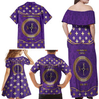 Carolingian Empire Family Matching Off Shoulder Maxi Dress and Hawaiian Shirt Charlemagne King Of The Franks - Wonder Print Shop