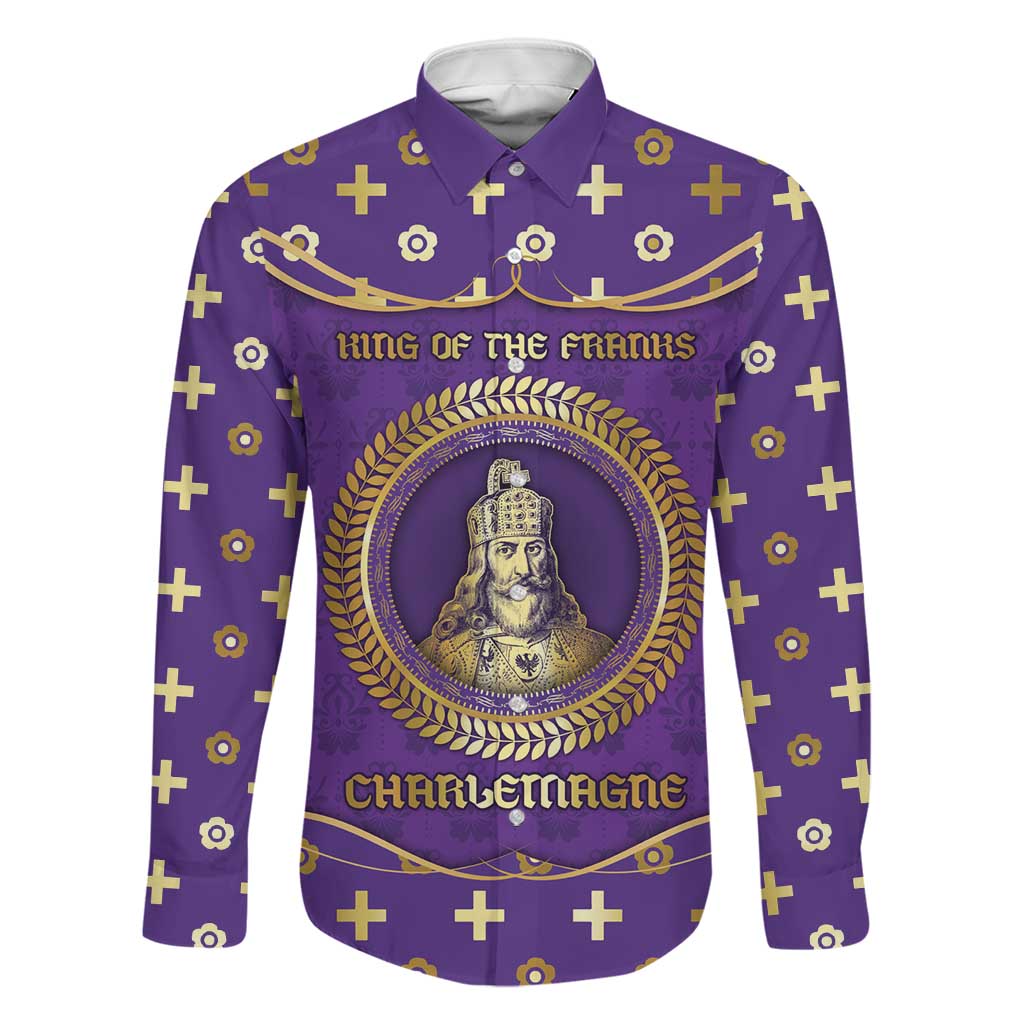 Carolingian Empire Family Matching Off Shoulder Maxi Dress and Hawaiian Shirt Charlemagne King Of The Franks - Wonder Print Shop