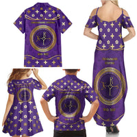 Carolingian Empire Family Matching Summer Maxi Dress and Hawaiian Shirt Charlemagne King Of The Franks - Wonder Print Shop