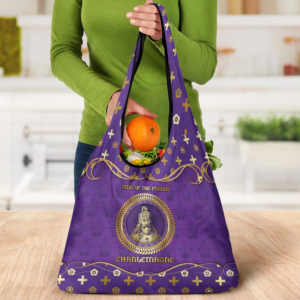 Carolingian Empire Grocery Bag Charlemagne King Of The Franks - Wonder Print Shop