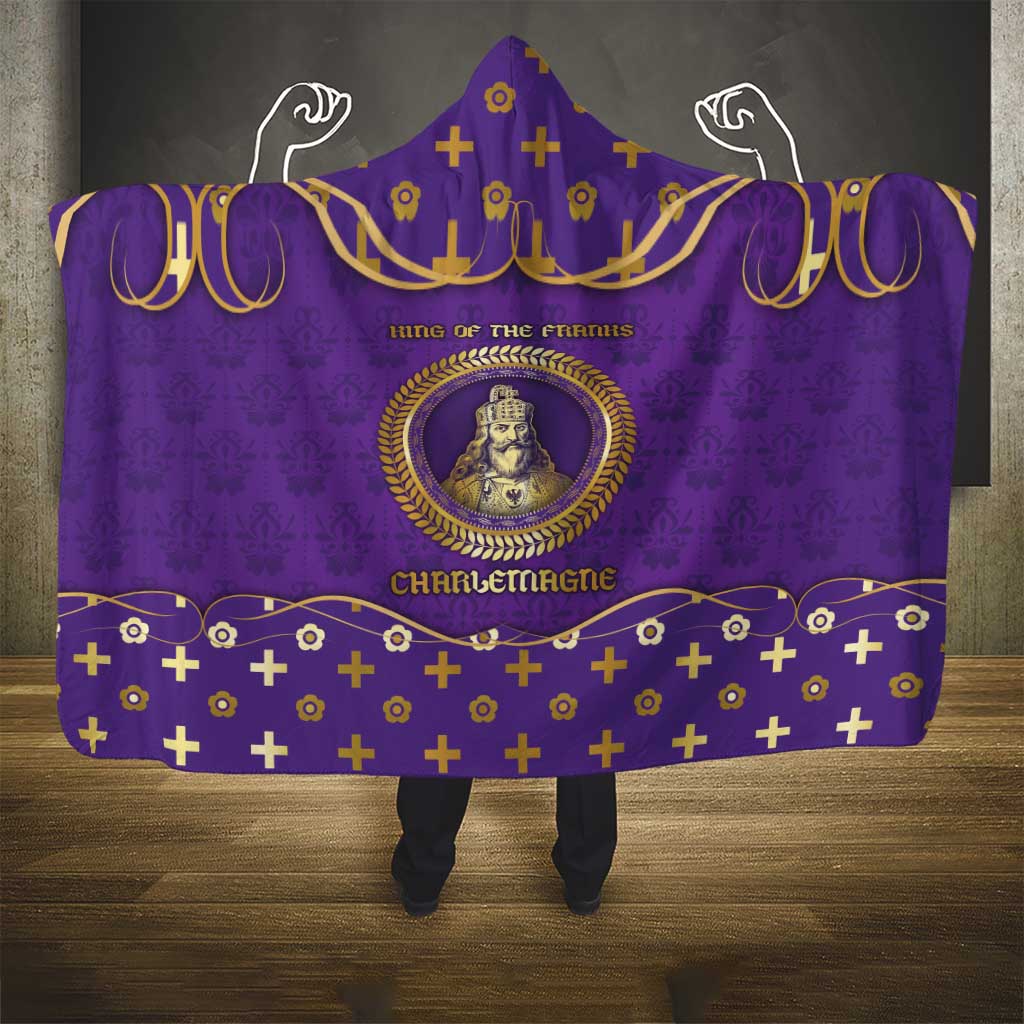 Carolingian Empire Hooded Blanket Charlemagne King Of The Franks - Wonder Print Shop