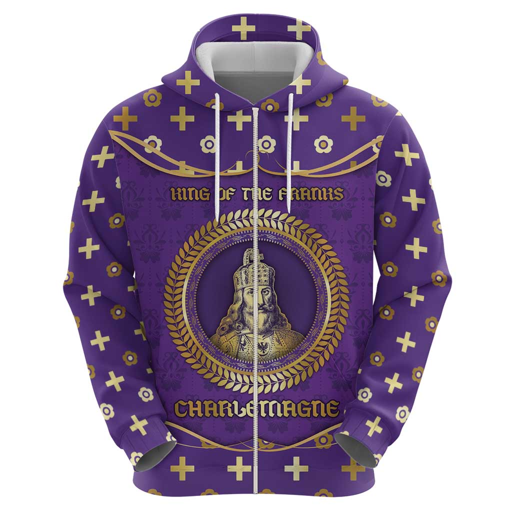 Carolingian Empire Hoodie Charlemagne King Of The Franks - Wonder Print Shop