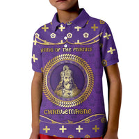 Carolingian Empire Kid Polo Shirt Charlemagne King Of The Franks - Wonder Print Shop
