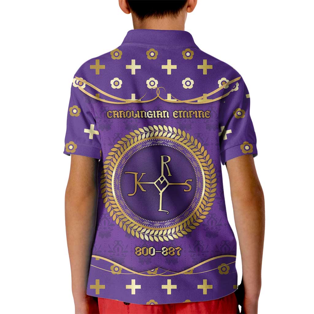 Carolingian Empire Kid Polo Shirt Charlemagne King Of The Franks - Wonder Print Shop