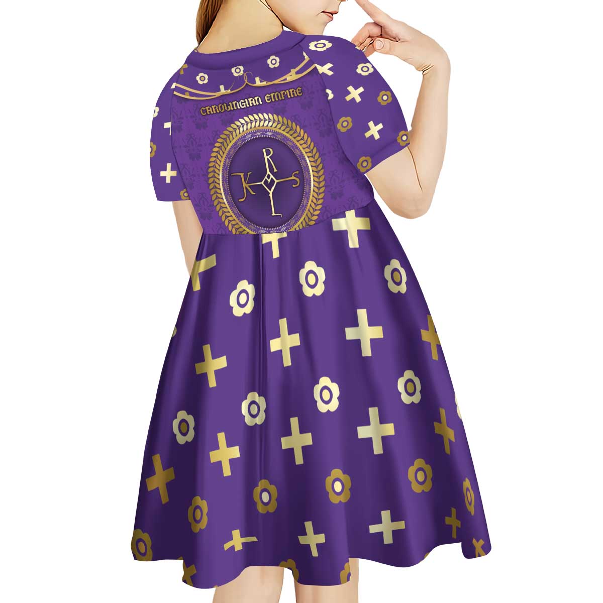 Carolingian Empire Kid Short Sleeve Dress Charlemagne King Of The Franks - Wonder Print Shop