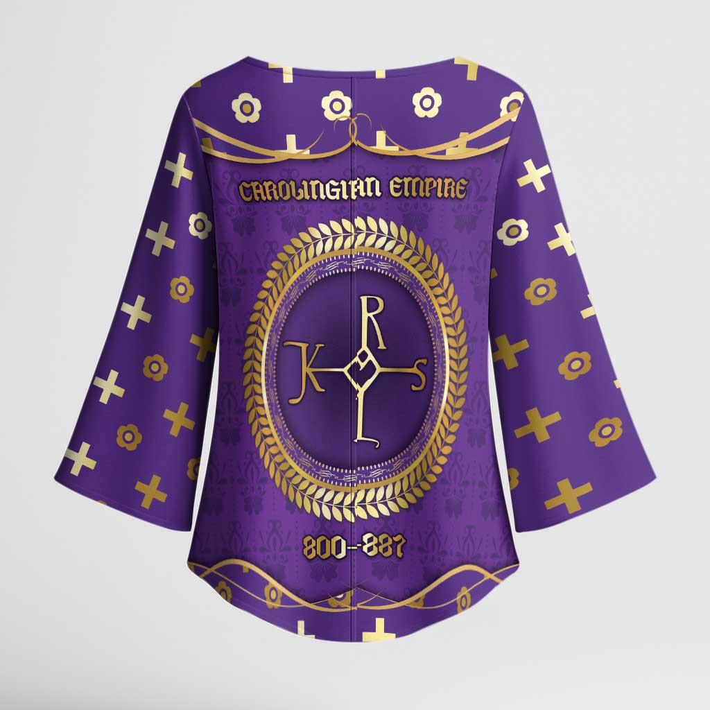 Carolingian Empire Kimono Sleeve Blouse Charlemagne King Of The Franks - Wonder Print Shop