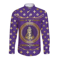 Carolingian Empire Long Sleeve Button Shirt Charlemagne King Of The Franks - Wonder Print Shop