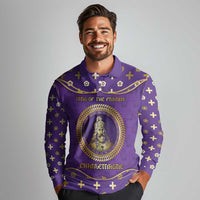 Carolingian Empire Long Sleeve Polo Shirt Charlemagne King Of The Franks - Wonder Print Shop
