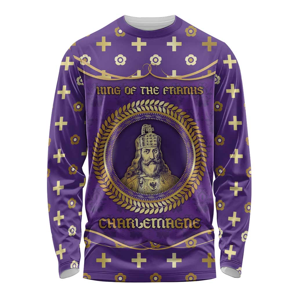 Carolingian Empire Long Sleeve Shirt Charlemagne King Of The Franks - Wonder Print Shop