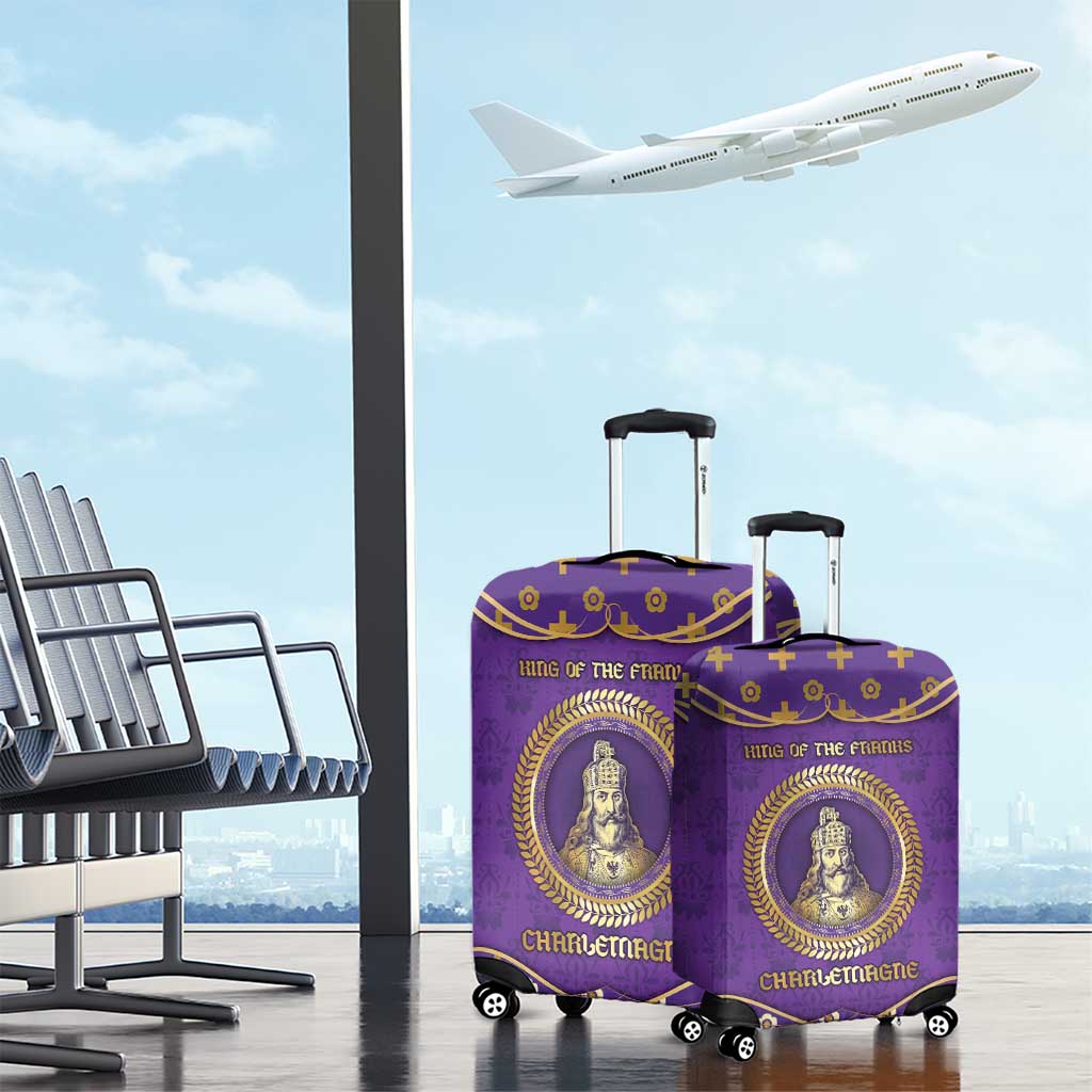 Carolingian Empire Luggage Cover Charlemagne King Of The Franks - Wonder Print Shop