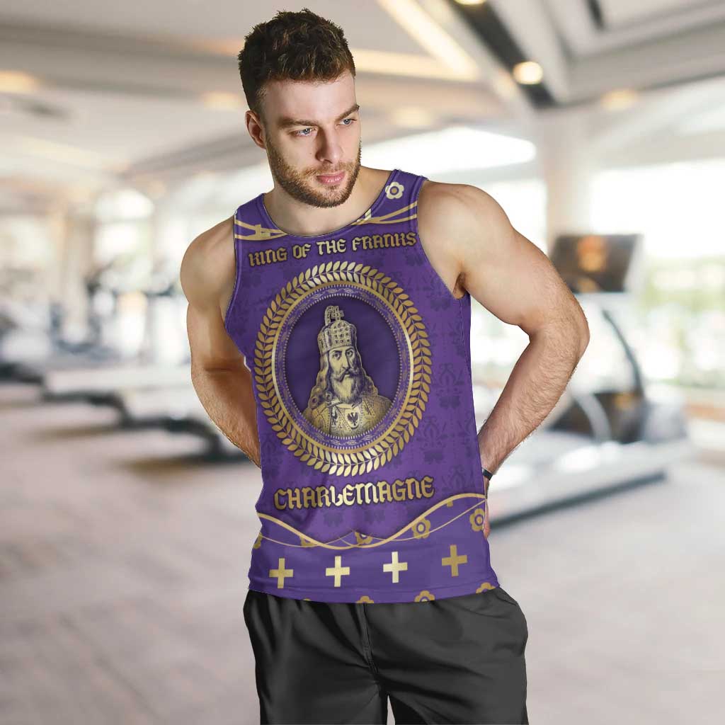 Carolingian Empire Men Tank Top Charlemagne King Of The Franks - Wonder Print Shop