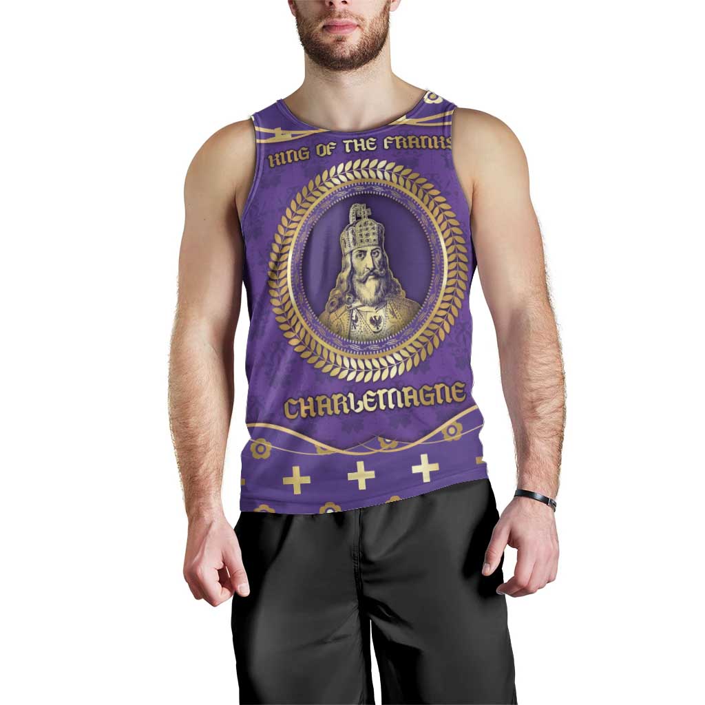 Carolingian Empire Men Tank Top Charlemagne King Of The Franks - Wonder Print Shop