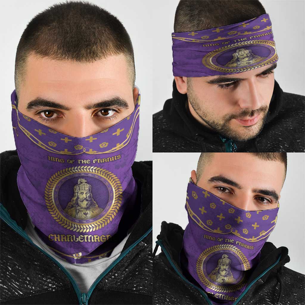 Carolingian Empire Neck Gaiter Charlemagne King Of The Franks - Wonder Print Shop