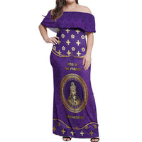 Carolingian Empire Off Shoulder Maxi Dress Charlemagne King Of The Franks - Wonder Print Shop