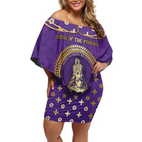 Carolingian Empire Off Shoulder Short Dress Charlemagne King Of The Franks - Wonder Print Shop