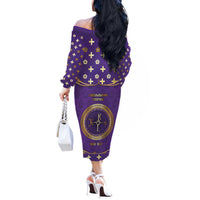 Carolingian Empire Off The Shoulder Long Sleeve Dress Charlemagne King Of The Franks - Wonder Print Shop