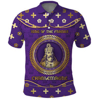 Carolingian Empire Polo Shirt Charlemagne King Of The Franks - Wonder Print Shop