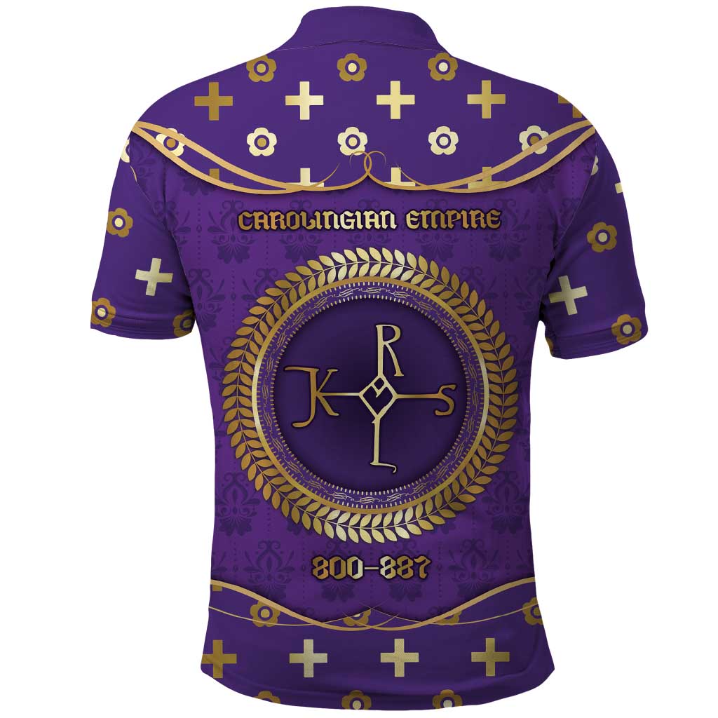 Carolingian Empire Polo Shirt Charlemagne King Of The Franks - Wonder Print Shop