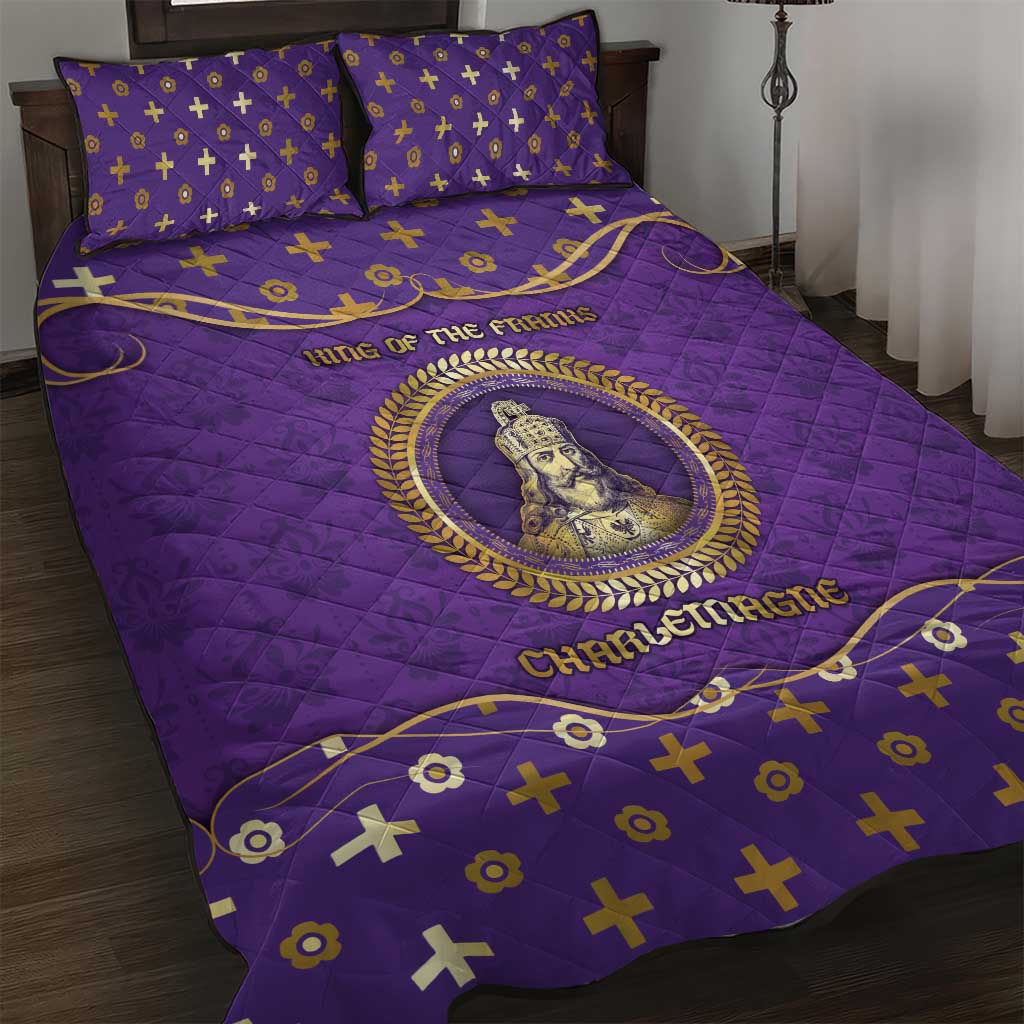 Carolingian Empire Quilt Bed Set Charlemagne King Of The Franks - Wonder Print Shop