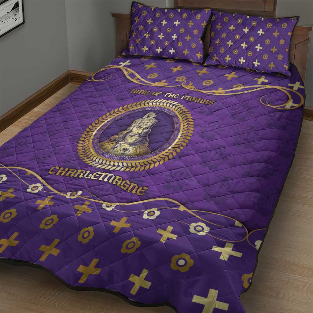 Carolingian Empire Quilt Bed Set Charlemagne King Of The Franks - Wonder Print Shop