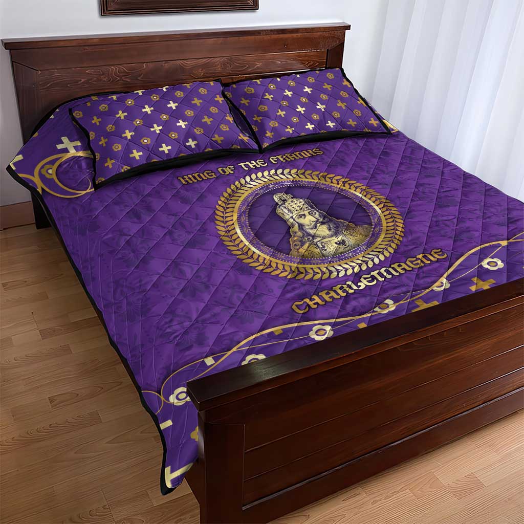 Carolingian Empire Quilt Bed Set Charlemagne King Of The Franks - Wonder Print Shop