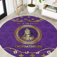 Carolingian Empire Round Carpet Charlemagne King Of The Franks - Wonder Print Shop