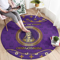 Carolingian Empire Round Carpet Charlemagne King Of The Franks - Wonder Print Shop
