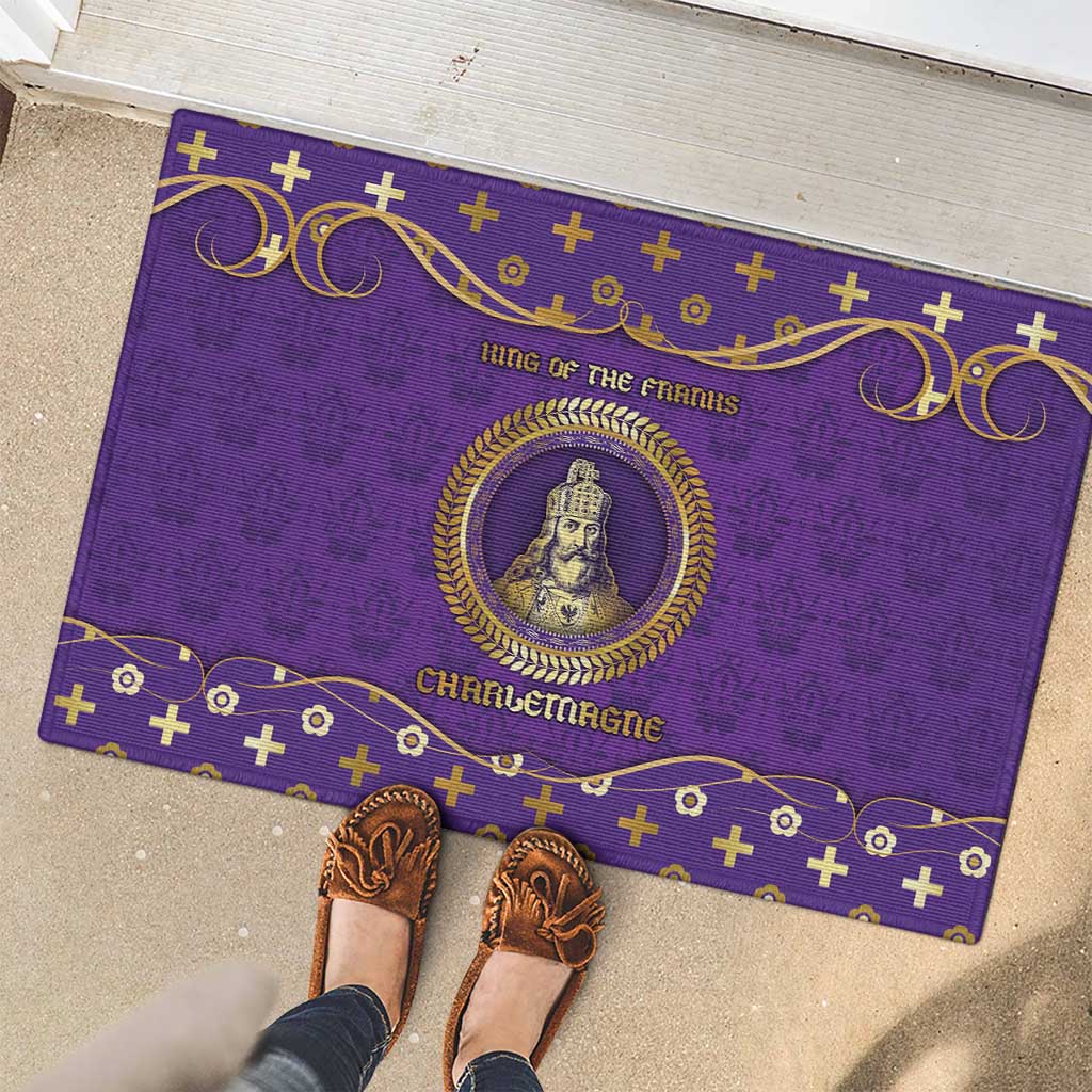 Carolingian Empire Rubber Doormat Charlemagne King Of The Franks - Wonder Print Shop