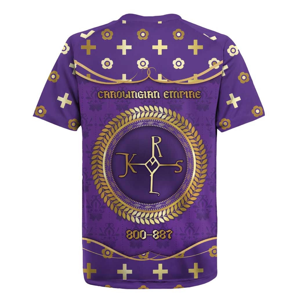Carolingian Empire Rugby Jersey Charlemagne King Of The Franks - Wonder Print Shop