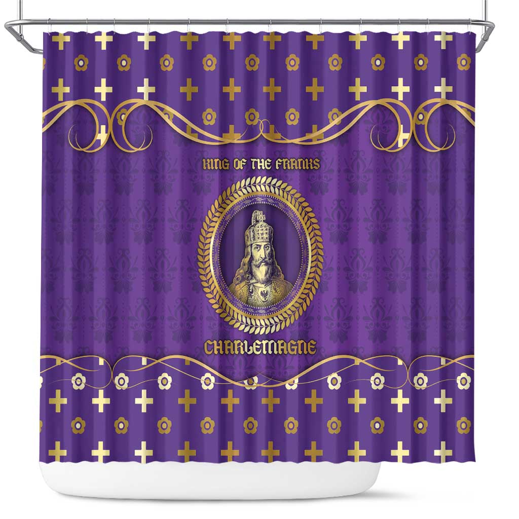 Carolingian Empire Shower Curtain Charlemagne King Of The Franks - Wonder Print Shop