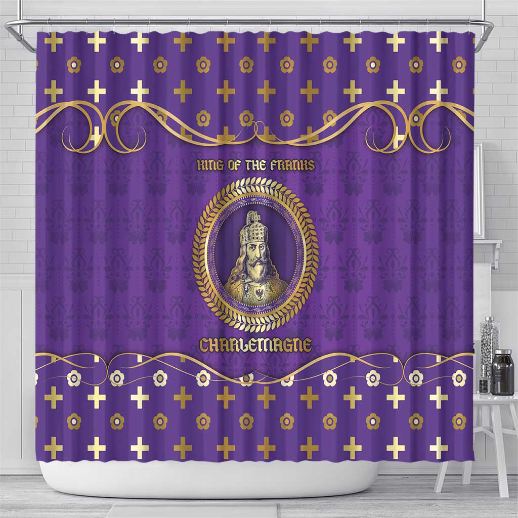 Carolingian Empire Shower Curtain Charlemagne King Of The Franks - Wonder Print Shop