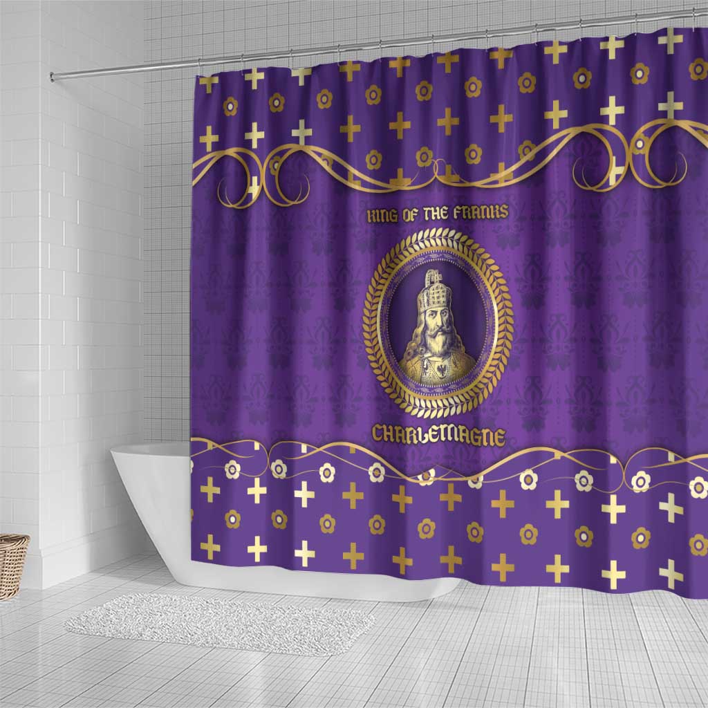Carolingian Empire Shower Curtain Charlemagne King Of The Franks - Wonder Print Shop
