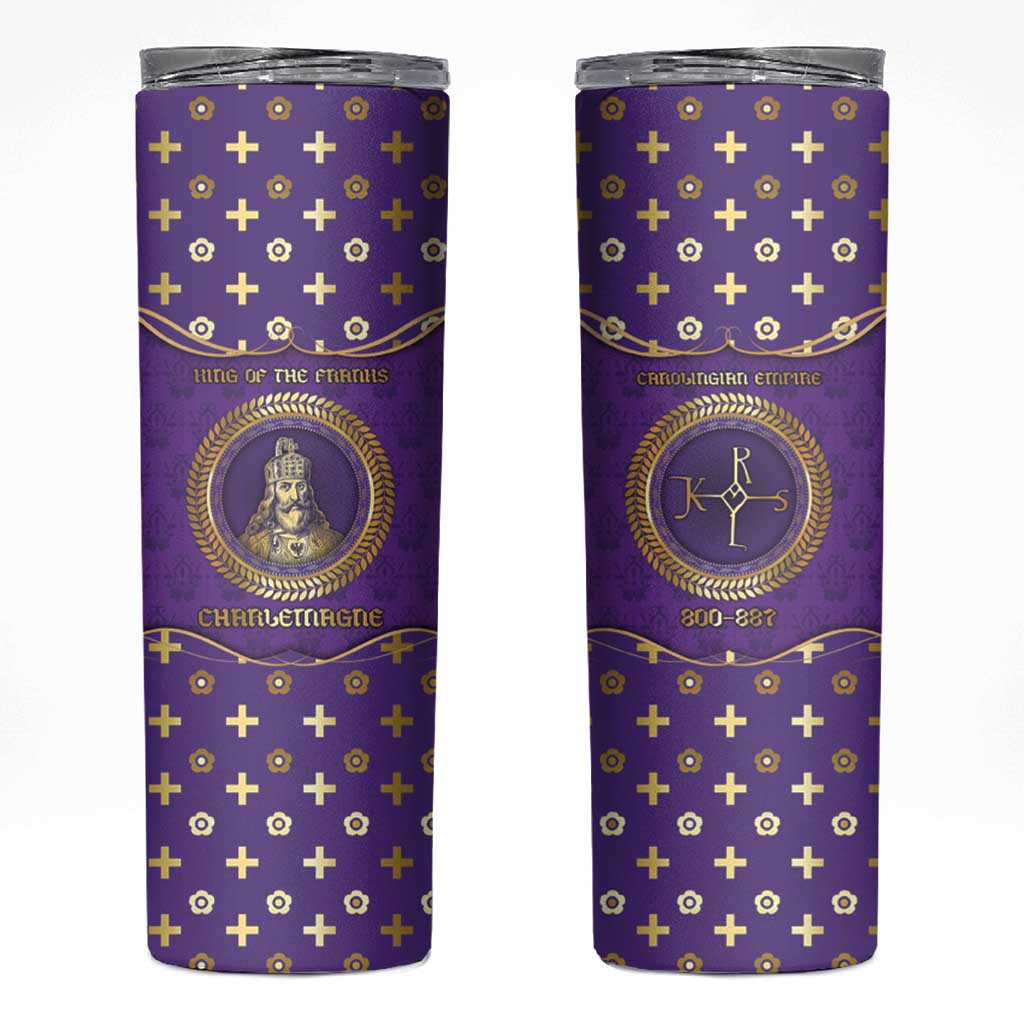 Carolingian Empire Skinny Tumbler Charlemagne King Of The Franks - Wonder Print Shop